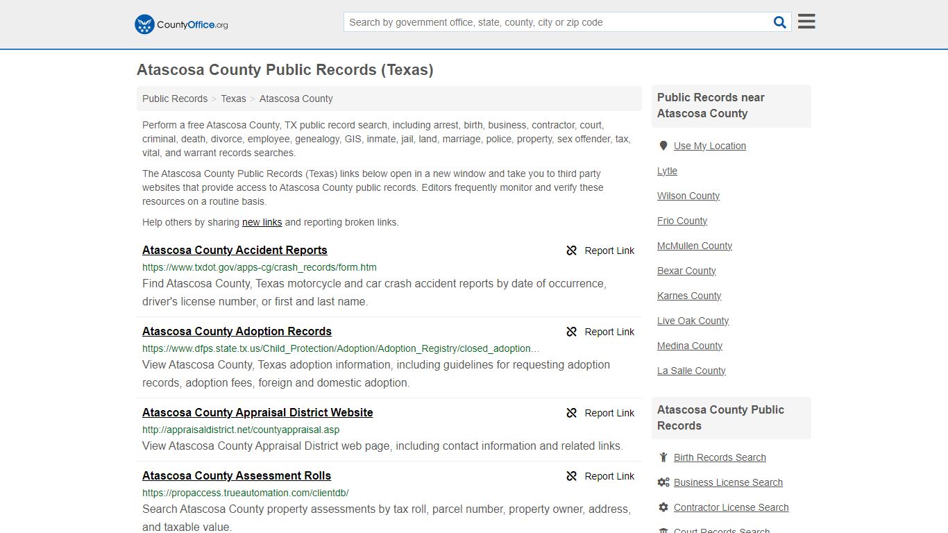 Atascosa County Public Records (Texas) - County Office