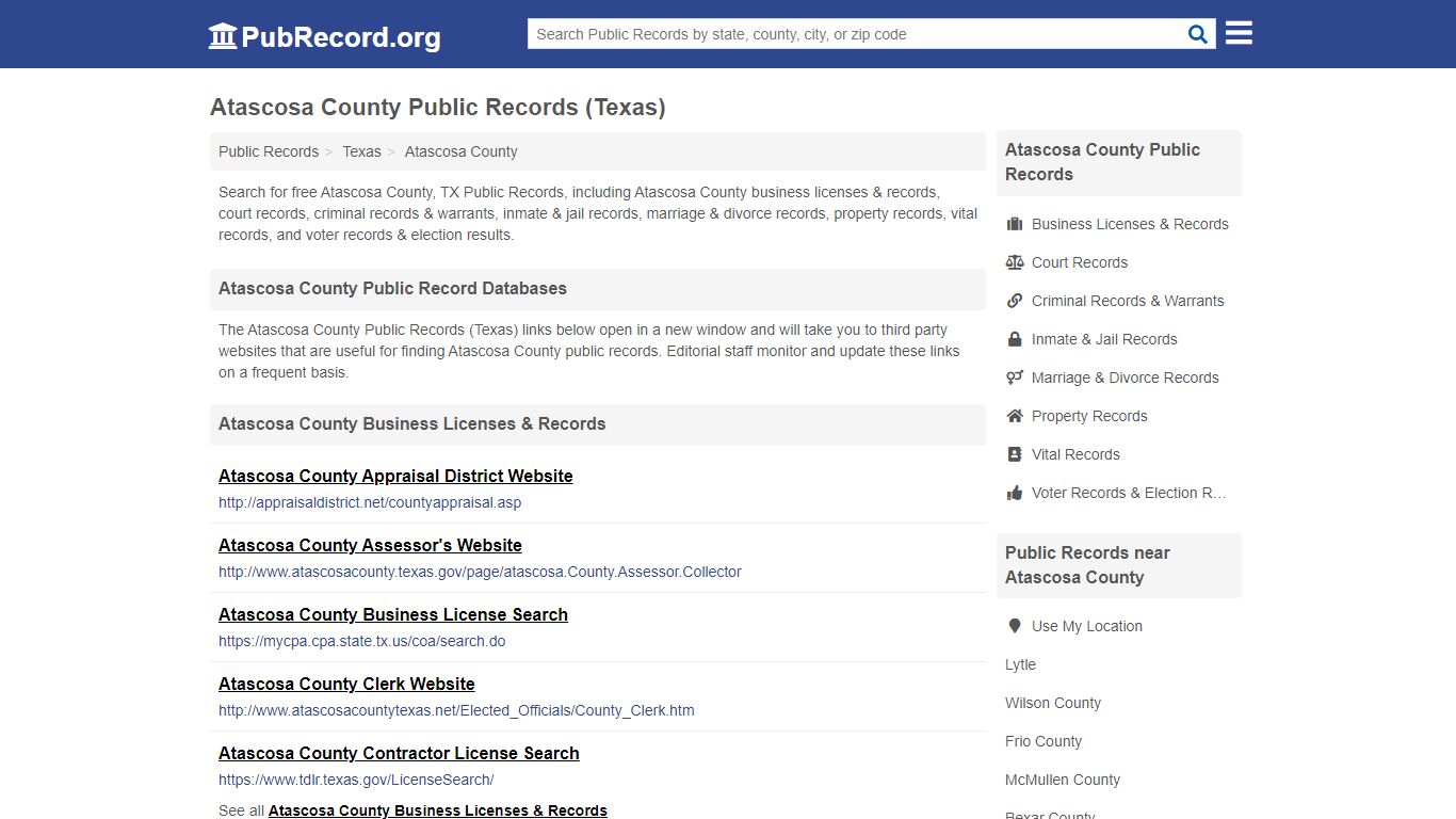 Free Atascosa County Public Records (Texas Public Records)