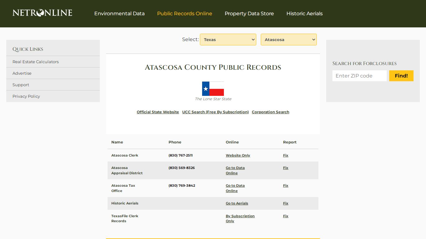 Atascosa County Public Records - NETROnline.com